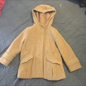 Zara Girls Lined Wool Peacoat - Size 3-4